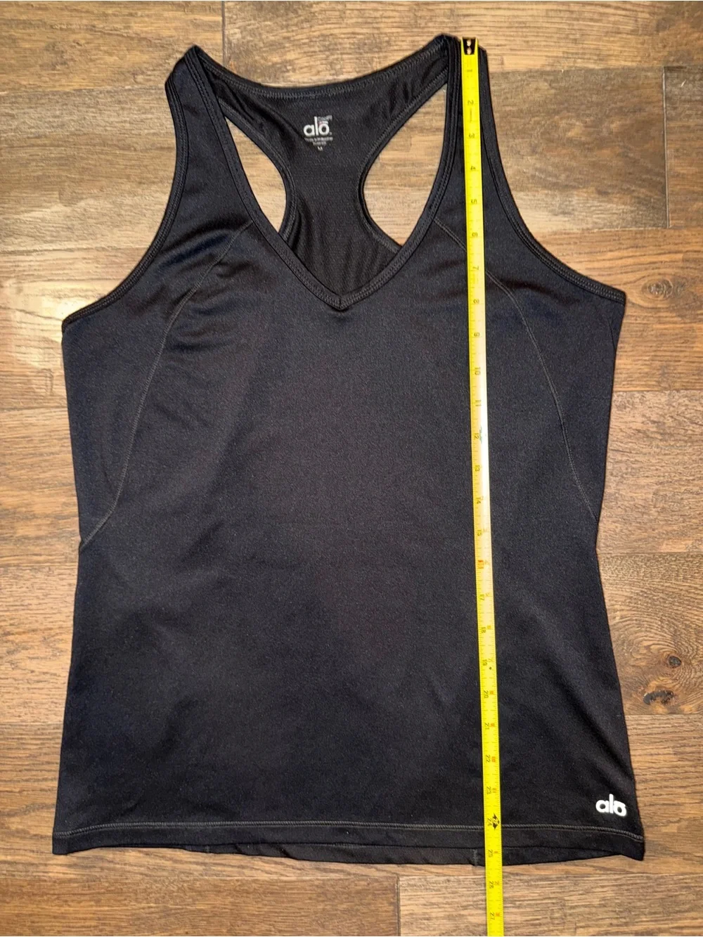 ALO Yoga Black V-Neck Racerback Tank Top